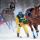 - Dreamspeed mit Frano Moro auf dem Weg zum Sieg im Credit Suisse - GP von Celerina, einem Skikjoeringrennen ueber 2700 m, anlaesslich des 1. Rennsonntages von White Turf in St. Moritz am 8. Februar 2015. www.swiss-image.ch - Andy Mettler