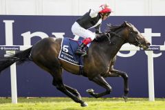 Golden Horn und Lanfranco Dettori siegen im Investec Derby. www.galoppfoto.de - Petr Guth