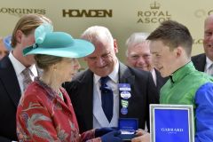 Princess Anne, Brian Meehan und Billy Loughnane. www.galoppfoto.de - JJ Clark