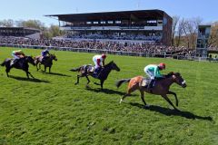 Das Hauptrennen ging vor großer Kullisse in Hoppegarten an das Quartier von Trainer Andreas Wöhler, der auch schon den Altano, den Namensgeber des Rennes, trainiert hat -  Lajoscha siegt mit Eduardo Pedroza. ©galoppfoto - Frank Sorge .jpeg