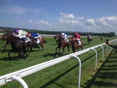 La Cressoniere holt sich die "Poule" der Stuten, rechts (Jockey im roten Dress) die Münch-Vertreterin Specte. Foto: DD