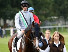 Landin und Daniele Porcu bei der Parade vor dem Derby 2016 (Foto: Dr. Jens Fuchs)