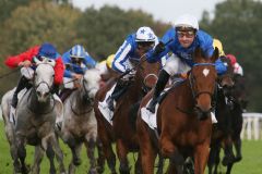 Wieder ein Godolphin/Pantall-Sieg: Nashirah gewinnt unter Julien Guillochon. www.galoppfoto.de