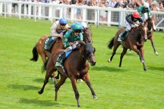 Princess Noor setzt sich mit Andrea Atzeni in den Princess Margaret Stakes in Ascot durch. www.galoppfoto.de - John James Clark