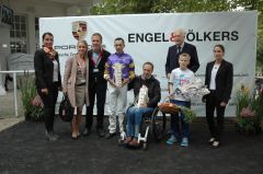 Siegerehrung mit Daniele Porcu, Peter Gehm, RV Präsident Peter M. Endres, Patrick Gehm. Foto Gabriele Suhr