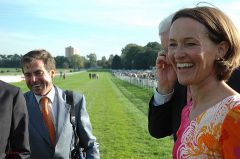 Strahlende Gesichter - Trainer  Peter Schiergen und Ehefrau Gisela nach dem Gr. I-Treffer mit Empoli. Foto: Gabriele Suhr