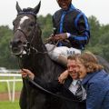 Empire Storm, Jockey Eduardo Pedroza. Betreuer Oleg Borod und eine überglückliche Manuela Sohl nach dem Großen Preis der VGH Versicherungen. www.neuebult.com - Frank Sorge