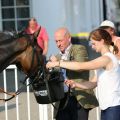 Sarina mit ihrem Trainer Jens Hirschberg nach ihrem Hamburger Sieg am 04.07.2015. Foto: Dr. Jens Fuchs