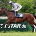 Der dritte Sieger aus dem kleinen Lot von Millowitsch: Switsch gewinnt mit Eduardo Pedroza am 1. Meetings-Tag 2023 in Bad Harzburg. ©galoppfoto - Peter Heinzmann