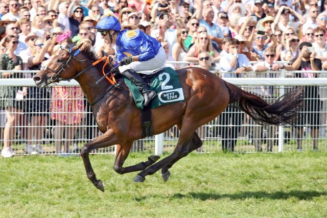 Fantastic Moon, hier in Baden-Baden, absolviert seinen vorletzten oder letzten Start im Japan Cup. www.galoppfoto.de - Sabine Brose