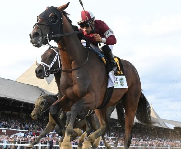 Dornoch holt sich in Saratoga die Belmont Stakes. Foto: NYRA photo