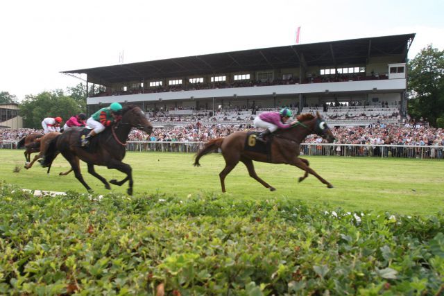 Die Hauptstadtrennbahn in Berlin-Hoppegarten lädt am Pfingstwochenende zum Doppelrenntag. www.hoppegarten.com