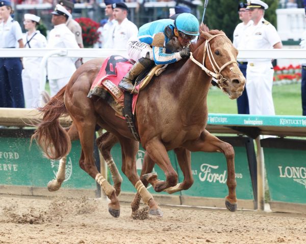 Mit Mage gewinnt der Venezolaner Javier Castellano, 45, sein erstes Kentucky Derby. Foto: courtesy by Churchill Downs