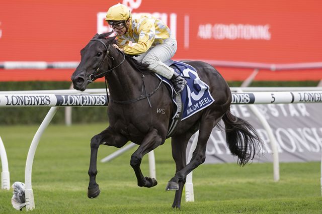 Major Beel holt sich für das Waterhouse/Bott-Team das Australian Derby. Foto: Magic Millions