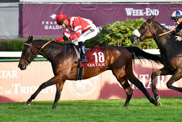 Be My Day gewinnt 2021 ein Quinté-Handicap in ParisLongchamp. www.galoppfoto.de - JJ Clark