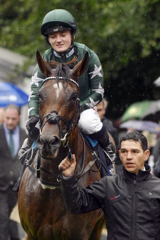 Nashwa nach ihrem Sieg in den Falmouth Stakes. www.galoppfoto.de - JJ Clark