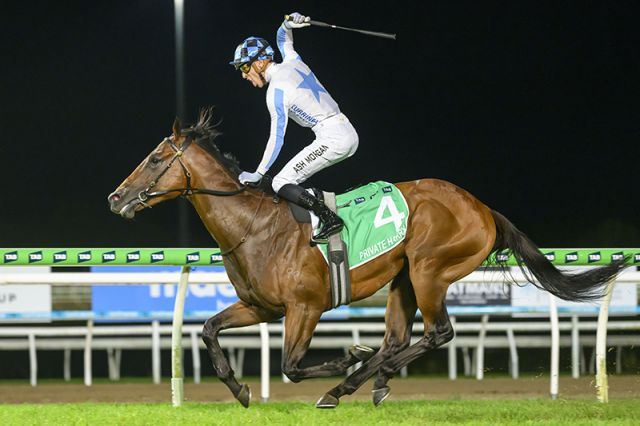 Private Harry gewinnt das Millionen-Rennen. Foto: Magic Millions