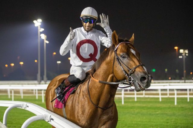 Noor Al Hawa unter Alberto Sanna. Foto: Qatar Racing & Equestrian Club