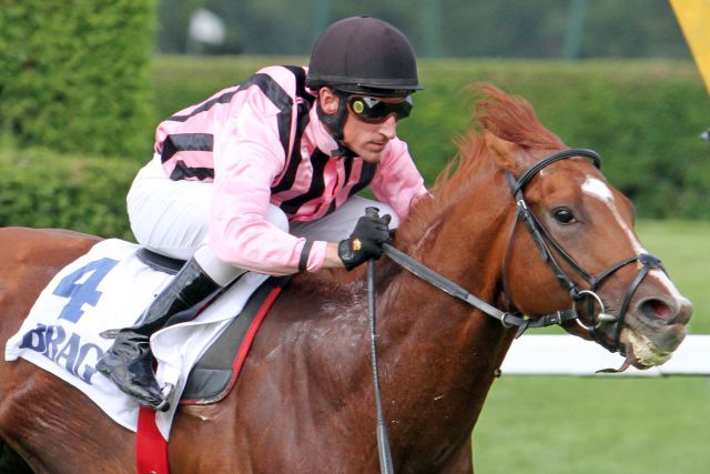 Royal Fox mit Andrasch Starke gewinnt das Münchner Auktionsrennen. www.galoppfoto.de - Sebastian Höger