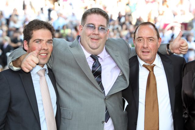 Große Zeiten 2011 in Longchamp: Christophe Ferland, Olaf Profft und Simon Springer (v.l.)