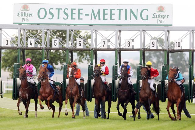 Start zu den Rennen beim Ostsee-Meeting in Bad Doberan. www.galoppfoto.de