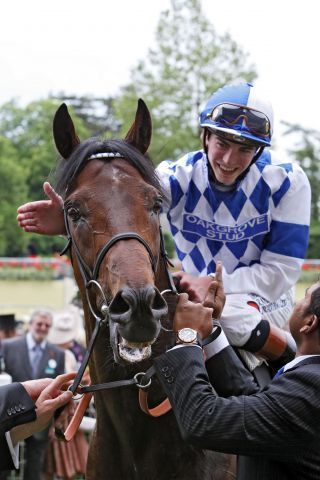 Wieder zurück auf der Rennbahn: Al Kazeem - hier mit James Doyle nach dem Sieg in den Prince of Wales's Stakes. www.galoppfoto.de - Frank Sorge