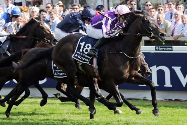 Wings of Eagles holt sich das Derby in Epsom. www.galoppfoto.de - Petr Guth