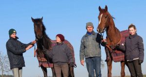 Das Team: Ralf, Grit und Daniel Paulick sowie Josi Pohl. Foto: privat