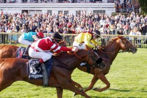 Der Derbyzweite Torquator Tasso untermauert seine Klasse und siegt vor Dicaprio. www.galoppfoto.de - Frank Sorge