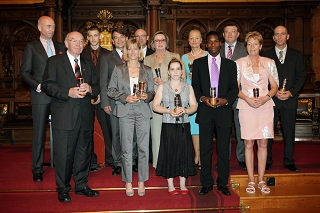 2008 - Die Champions des Jahres 2007 im Hamburger Rathaus. www.galoppfoto.de 