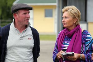 Die BBAG-Geschäftsführerin Carola Ortlieb mit Trainer Markus Münch. www.galoppfoto.de - Frank Sorge