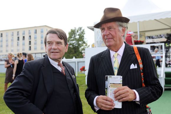 "Es ist alles gut gegangen": Rennvereinspräsident Eugen-Andreas Wahler und Derby-Sponsor und Vizepräsident Albert Darboven ziehen eine zufriedenstellende Bilanz. www.galoppfoto.de - Frank Sorge