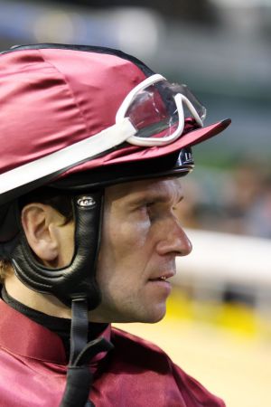 Jockey Andreas Suborics in Sha Tin. www.galoppfoto.de