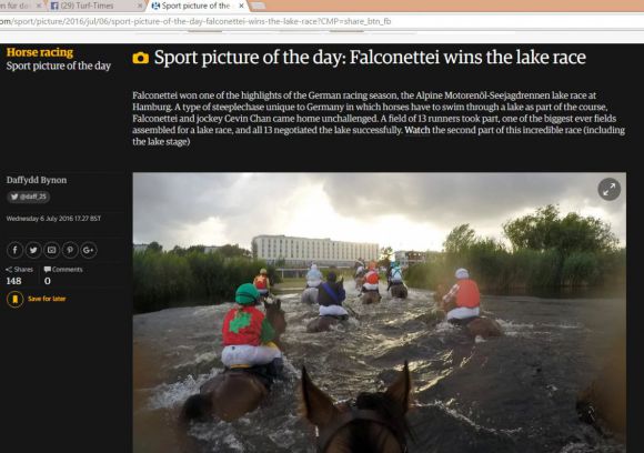 Sportfoto des Tages vom Seejagdrennen im Guardian von www.galoppfoto.de - Frank Sorge